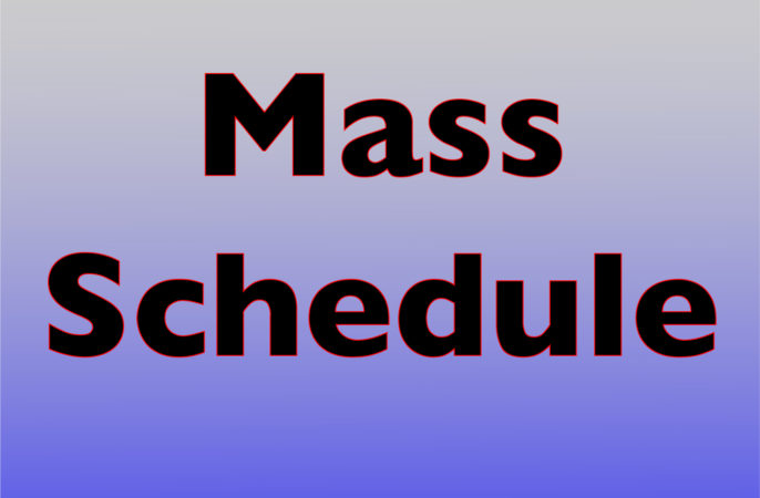 Updated Mass Schedule - St. Thomas More Parish